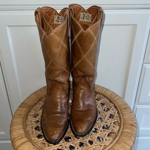 Vintage Justin Women's Brown Leather Western Boots size 6-6.5